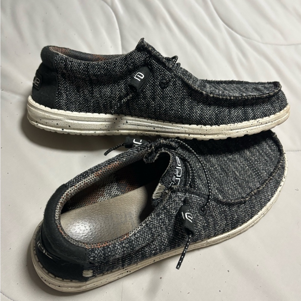 Hey Dude Black and Charcoal Slip-On Wally Sox
